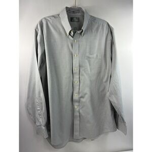 Stafford Executive Shirt Men's‎ Sz 17/36 Green Check Long Sleeve